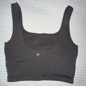 we wore what chocolate brown cropped tank with bra size xs worn once